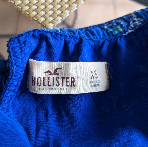 Hollister Pineapple Print Blue Tube Top Romper - Picture 4 of 6